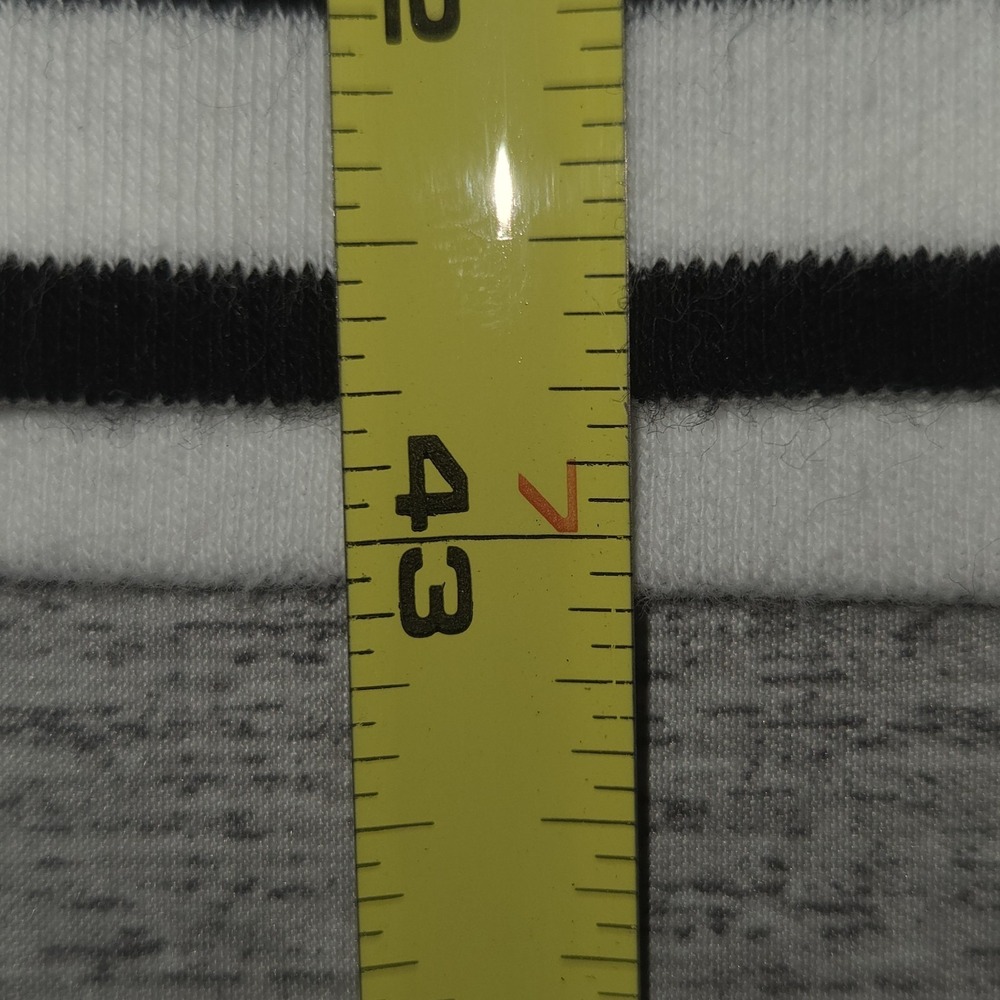 TALBOTS Cotton Swing Dress Womens 2XL Black White Striped Button Accent Shoulder - Picture 4 of 5